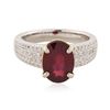 Image 1 : 14KT Two-Tone Gold 5.99 ctw Ruby and Diamond Ring