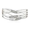 Image 1 : 14KT White Gold 3.99 ctw Diamond Bangle Bracelet