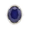 Image 1 : 14KT White Gold 14.83 ctw Sapphire and Diamond Ring