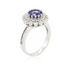 Image 3 : 14KT White Gold 2.01 ctw Tanzanite and Diamond Ring