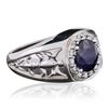Image 2 : 14KT White Gold 2.90 ctw Sapphire and Diamond Ring
