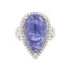 Image 1 : 14KT White Gold 17.42 ctw Tanzanite and Diamond Ring