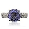 Image 1 : 18KT White Gold 3.99 ctw Tanzanite and Diamond Ring