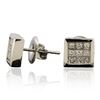 Image 2 : 14KT White Gold 0.69 ctw Diamond Earrings