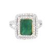 Image 1 : 14KT Two-Tone Gold 2.53 ctw Emerald and Diamond Ring