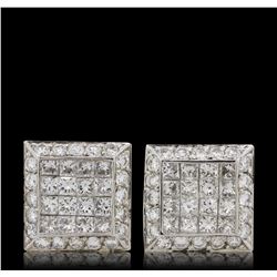 14KT White Gold 2.19 ctw Diamond Earrings