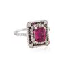 Image 2 : 14KT White Gold 1.53 ctw Tourmaline and Diamond Ring