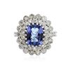 Image 1 : 14KT White Gold 2.46 ctw Tanzanite and Diamond Ring