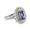 Image 2 : 14KT White Gold 2.46 ctw Tanzanite and Diamond Ring