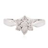 Image 1 : 14KT White Gold 0.05 ctw Diamond Ring