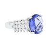 Image 2 : 14KT White Gold 2.61 ctw Tanzanite and Diamond Ring