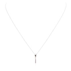 14KT White Gold 0.15 ctw Diamond Pendant With Chain