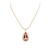 Image 1 : 14KT Rose Gold GIA Certified 34.63 ctw Morganite and Diamond Pendant With Chain
