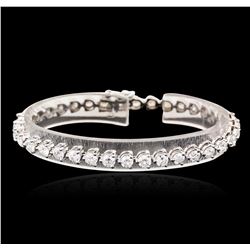 14KT White Gold 7.60 ctw Diamond Tennis  Bracelet