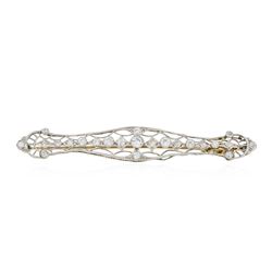 18KT Two-Tone Gold 1.00 ctw Diamond Pin