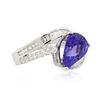 Image 2 : 18KT White Gold 3.59 ctw Tanzanite and Diamond Ring