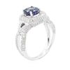 Image 3 : 14KT White Gold 1.56 ctw Tanzanite and Diamond Ring