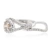 Image 3 : 14KT White Gold 1.59 ctw Fancy Brown Diamond Wedding Ring Set