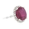 Image 2 : 14KT White Gold 11.28 ctw Ruby and Diamond Ring