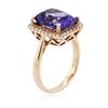 Image 3 : 14KT Rose Gold 5.68 ctw Tanzanite and Diamond Ring