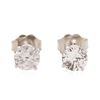 Image 1 : 14KT White Gold 1.17 ctw Diamond Solitaire Earrings