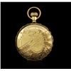 Image 1 : Seth Thomas 14KT Yellow Gold Full Hunter Antique Pocket Watch