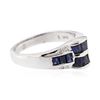 Image 2 : 14KT White Gold 1.90 ctw Sapphire and Diamond Ring