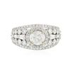 Image 1 : 18KT White Gold 2.23 ctw Diamond Ring