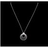 Image 1 : 14KT White Gold 0.90 ctw Diamond Pendant With Chain