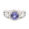 Image 1 : 14KT White Gold 1.63 ctw Tanzanite and Diamond Ring