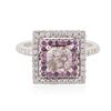 Image 1 : 18KT White Gold 0.40 ctw Sapphire and Diamond Ring