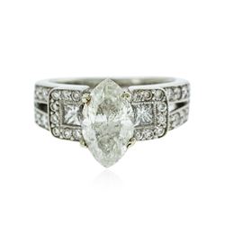 18KT White Gold EGL Certified 2.99 ctw Diamond Ring