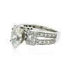 Image 2 : 18KT White Gold EGL Certified 2.99 ctw Diamond Ring