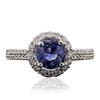 Image 1 : 14KT White Gold 1.21 ctw Tanzanite and Diamond Ring