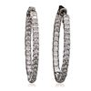 Image 1 : 14KT White Gold 2.94 ctw Diamond Earrings