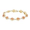 Image 1 : 14KT White Gold 4.50 ctw Sapphire and Diamond Bracelet
