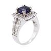 Image 3 : 14KT White Gold 3.08 ctw Sapphire and Diamond Ring