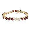Image 1 : 14KT Yellow Gold 4.32 ctw Ruby and Diamond Bracelet