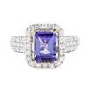 Image 1 : 14KT Two-Tone Gold 2.00 ctw Tanzanite and Diamond Ring