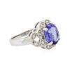 Image 2 : 14KT White Gold 2.71 ctw Tanzanite and Diamond Ring