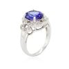 Image 3 : 14KT White Gold 2.71 ctw Tanzanite and Diamond Ring