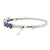 Image 3 : 14KT White Gold 5.76 ctw Sapphire and Diamond Bracelet