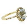 Image 2 : 14KT Yellow Gold 2.62 ctw Aquamarine and Diamond Ring