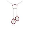 Image 2 : 18KT White Gold 2.50 ctw Ruby and Diamond Necklace