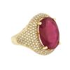 Image 2 : 14KT Yellow Gold 11.18 ctw Ruby and Diamond Ring