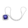 Image 1 : 18KT White Gold GIA Certified 68.80 ctw Tanzanite and Diamond Necklace
