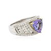 Image 2 : 14KT Two-Tone Gold 1.91 ctw Tanzanite and Diamond Ring