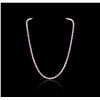 Image 1 : 14KT White Gold 15.00 ctw Pink Sapphire and Diamond Necklace