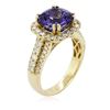 Image 3 : 14KT Yellow Gold 3.71 ctw Tanzanite and Diamond Ring