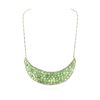 Image 1 : 14KT Yellow Gold GIA Certified 82.00 ctw Tsavorite Garnet and Diamond Necklace